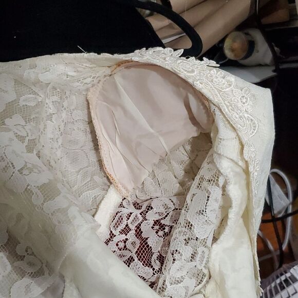 Vintage NWT Barbara Chodos for Michael Marcella 2 Piece Dress & Jacket in Cream - Picture 10 of 15